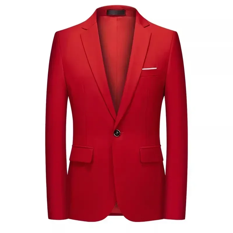 

High Quality Business Slim Fit Single Buttons Suits Jacket Men Slim Fit Casual Fashion Wedding Groom Tuxedo Blazer Coats 6XL-M