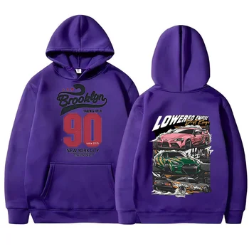 2025 جودة عالية فضفاضة أزياء عارضة العصرية الهيب هوب سباق طباعة للجنسين البلوز البلوز 3