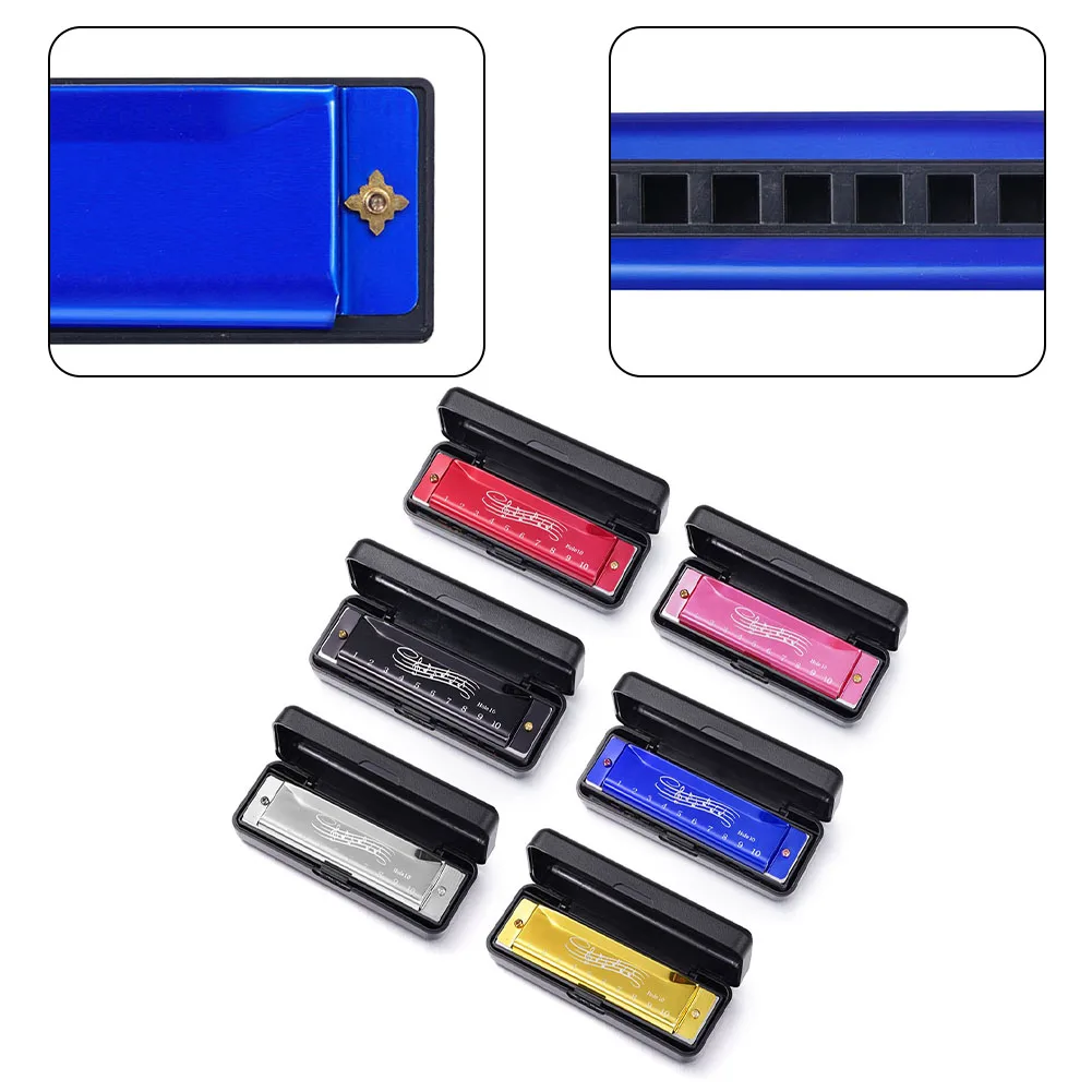 10 Holes Key Of C Blues Harmonica Mouth Organ Beginners Educational Gifts Wood-wind Instruments