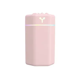 Compact USB - Powered Humidifier with LED Mood Lighting - Cool Mist Aroma Diffuser (Pink)