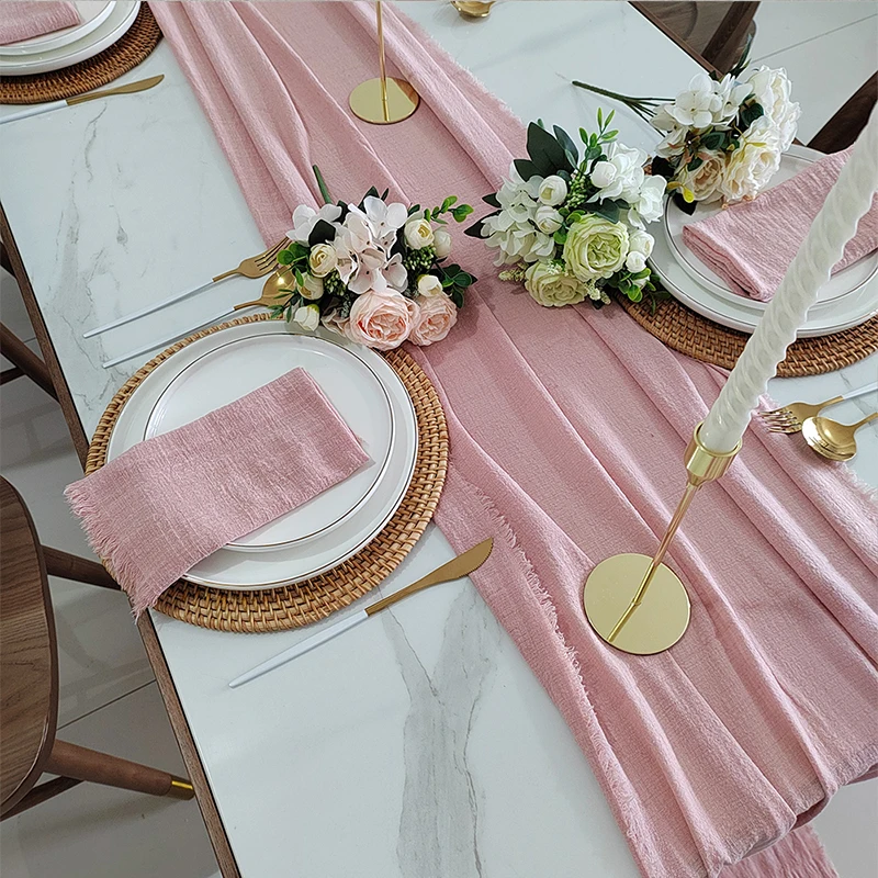 10 pcs lovely light yellow cotton gauze napkins restaurant supplies washable cheesecloth dinner table napkins