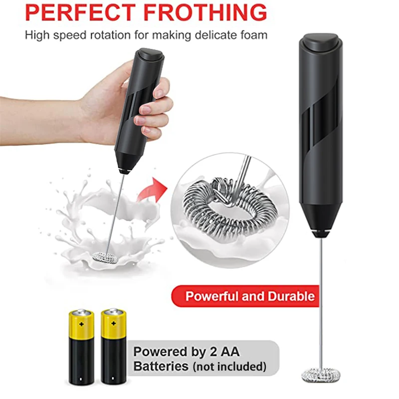Portable Mini Electric Milk Frother Foamer Coffee Foam Egg Beater Cappuccino Stirrer Food Blender Kitchen with Stand Whisk Tools