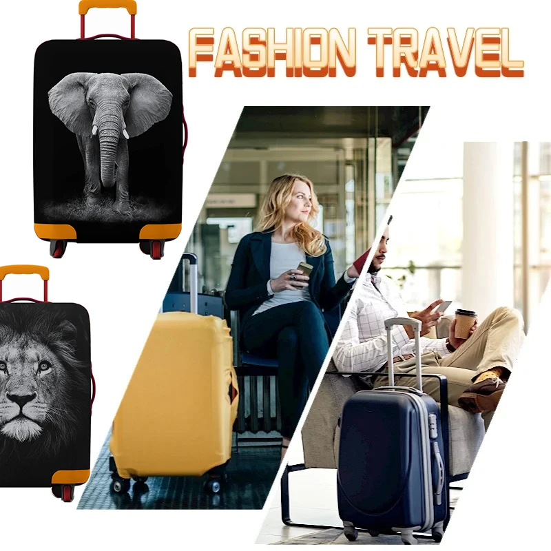 Thick Elastic Animal Luggage Protective Cover Zipper Suit for 18-32 Inch Bag Suitcase Covers Trolley Cover Travel Accessories 3