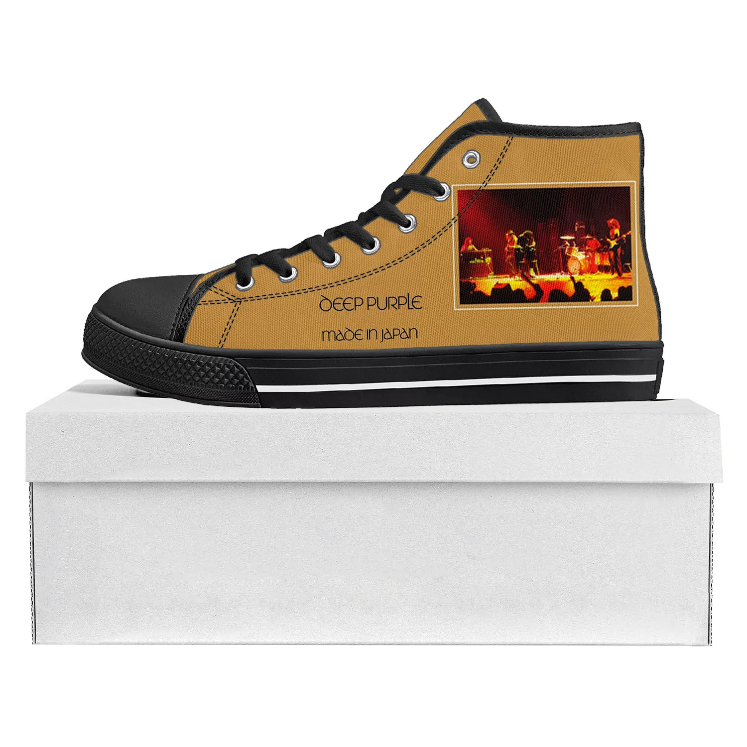 

Deep Purple Heavy Metal Rock Band High Top High Quality Sneakers Mens Womens Teenager Canvas Sneaker Couple Shoe Custom Shoe