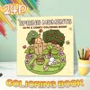 Spring Serenity Coloring Book: Beautiful & Comforting Green-Themed Picture Book with Black and White Pages 1