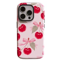 Pink Cherry 2 - in - 1 Film Shell Phone Case for Honor X9c Smart (JSS091)