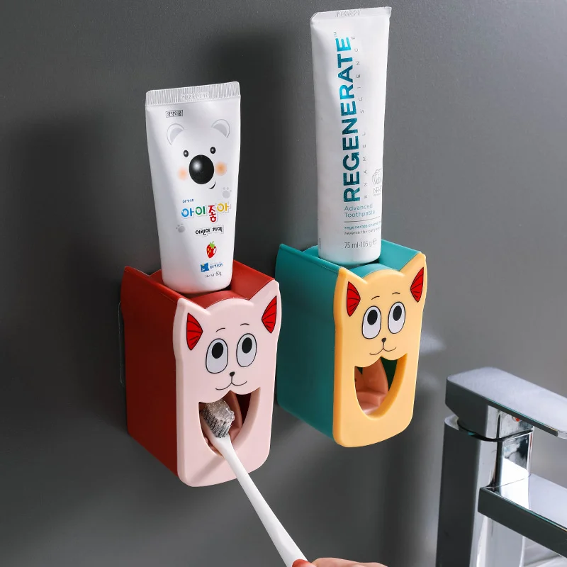 Automatic Toothpaste Dispenser Wall Mount Squeezers Waterproof Cleaning