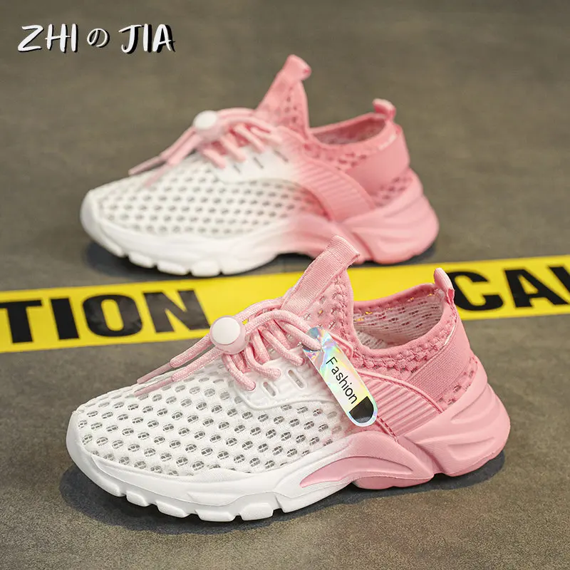 Children's Summer Single Mesh Breathable Sneaker Boys Girls Fashion Casual Shoes Outdoor Running Footwear
