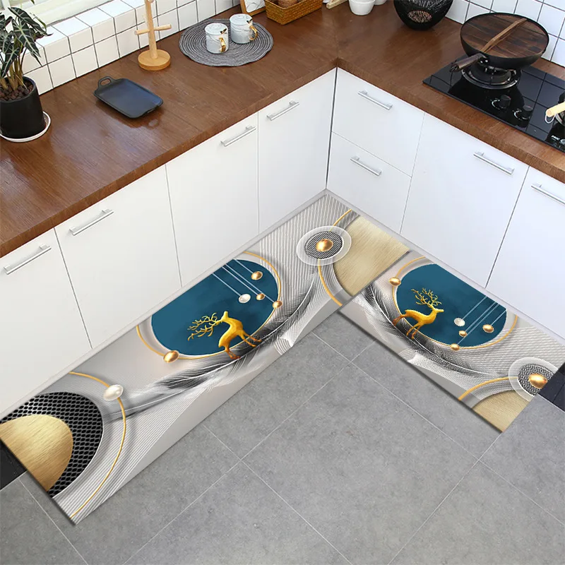 Nuevo estilo de alfombra de cocina, alfombra de entrada para sala de estar, alfombra para el hogar, dormitorio, piso, pasillo, balcón, alfombra antideslizante