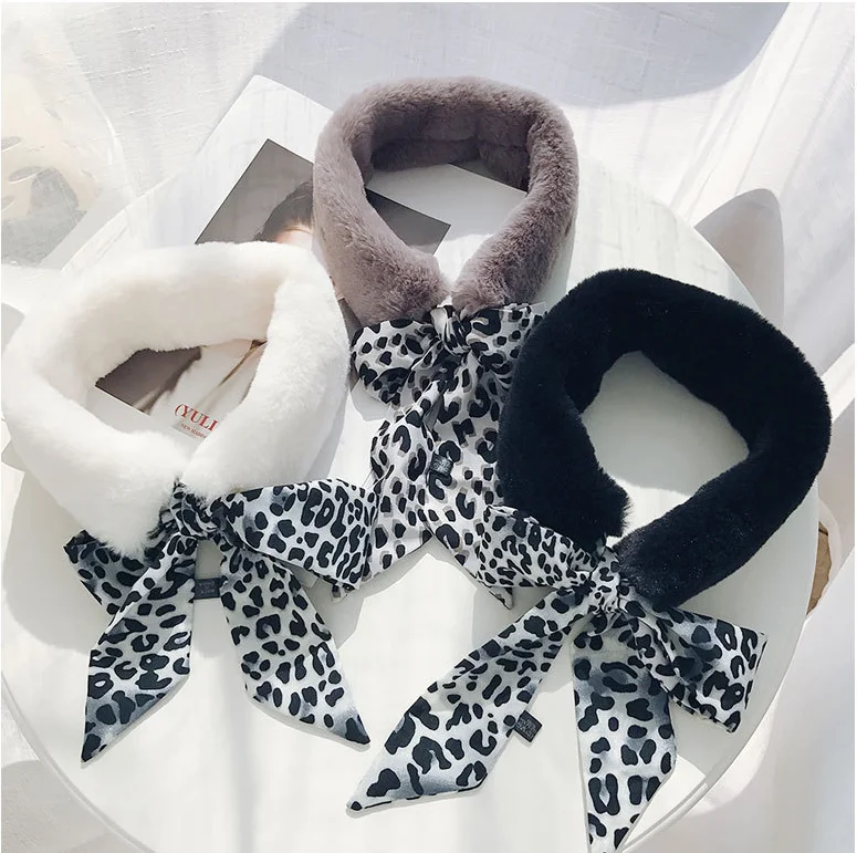 2022 New Leopard Printed Silk Scarf Women Scarf Warm Soft Cashmere Thicken Shawls Scarves for Women Scarves Women Ring Present