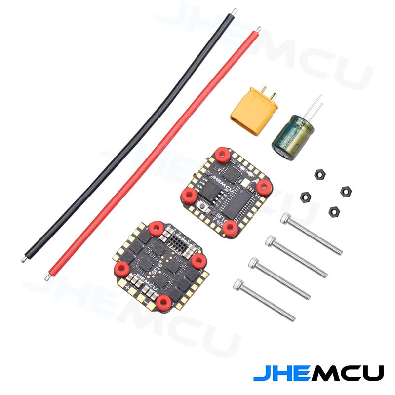 JHEMCU GF16 16X16mm 2-4S Stack MPU6000 F405 Baro OSD BlackBox Flight Controller BLHELIS 13A 4in1 ESC for FPV Micro Drones