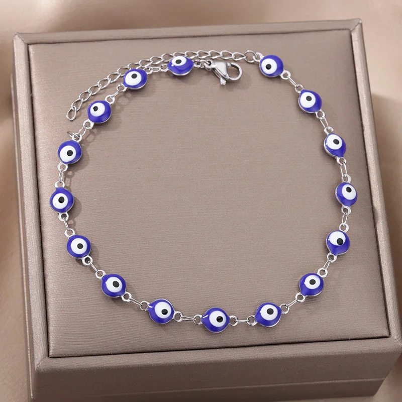 Stainless Steel Anklets Evil Eye For Women