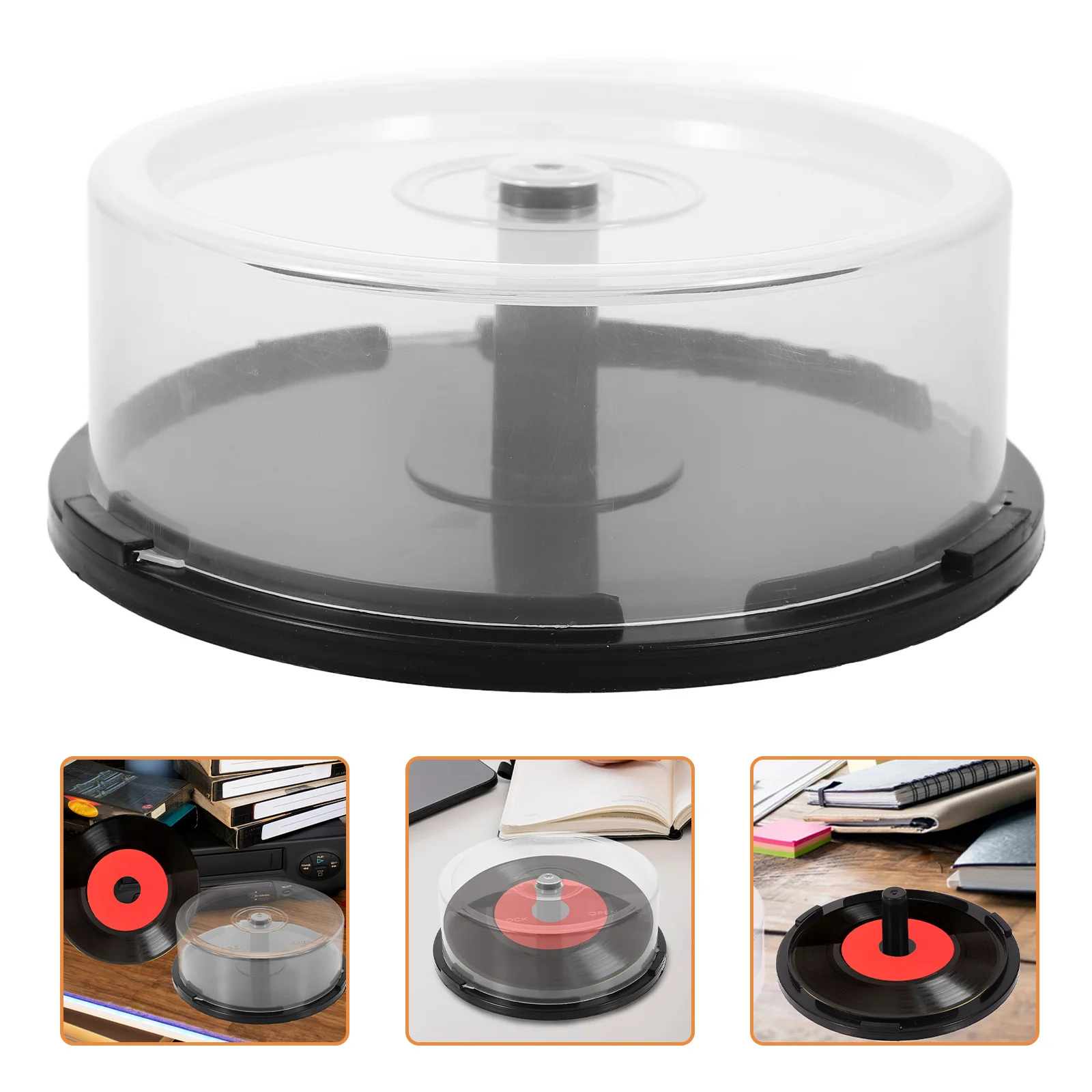 25 Pcs Dvd Storage Bucket Plastic Cd Case Clear Media Disc Box Decorative Holder Tray Shell Movie Bin Container