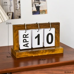 Elegant Wooden Desk Calendar Ornament - Minimalist Home & Office Decor Gift (Bj1818 - 5)