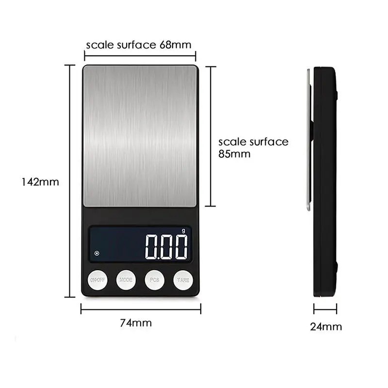 휴대용 디지털 밀리그램 저울, 0.01g 정밀 LCD, 금/다이아몬드 계량 저울, 스테인리스 스틸 포켓 미니 저울