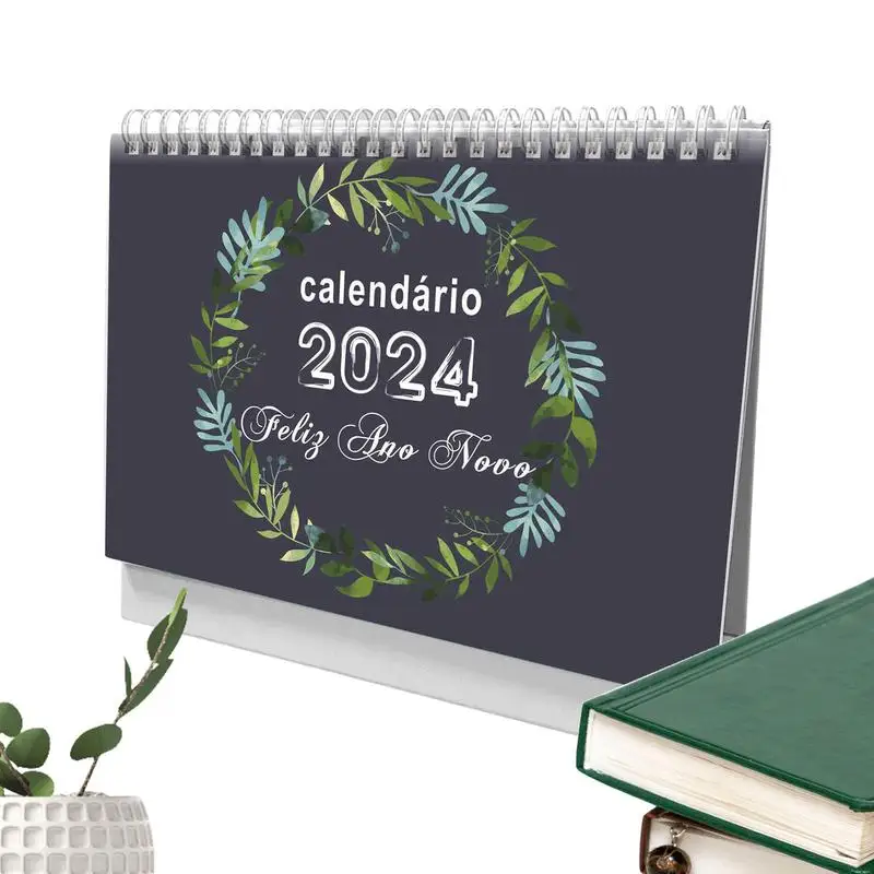 

Настольный Ландшафтный календарь, ежемесячный календарь, маленький календарь с бразильским вкусом, календарь 2024 с минималистичным дизайном