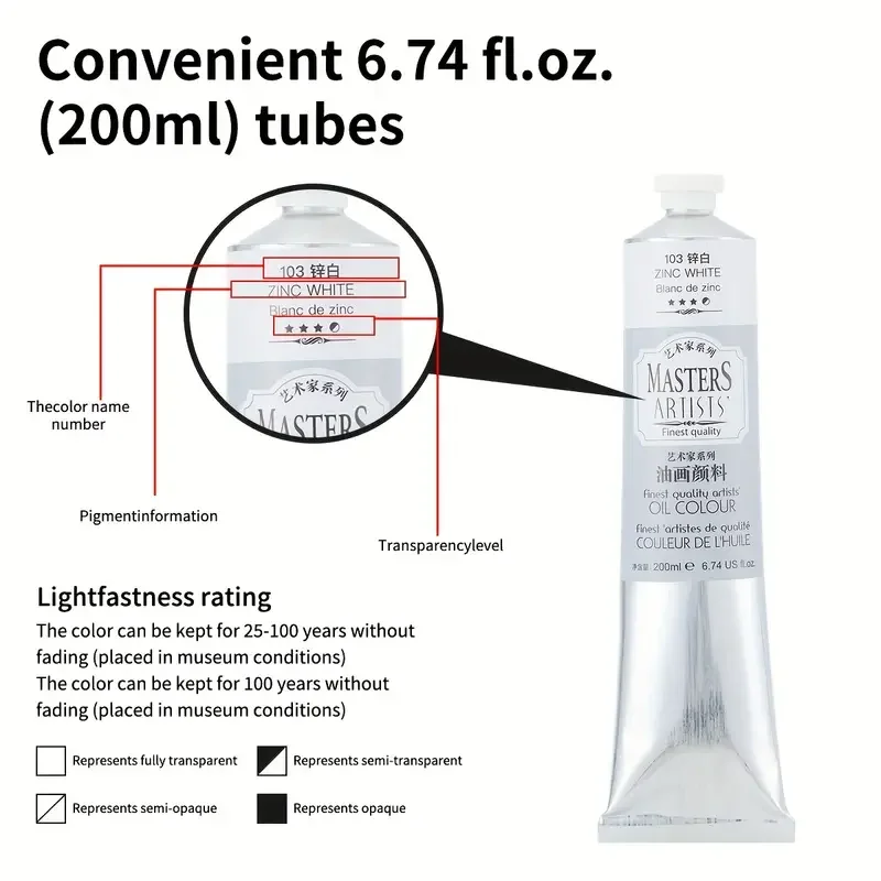 Marie's 200ml Oil Paint (6.75 oz) Jumbo Tubes 2