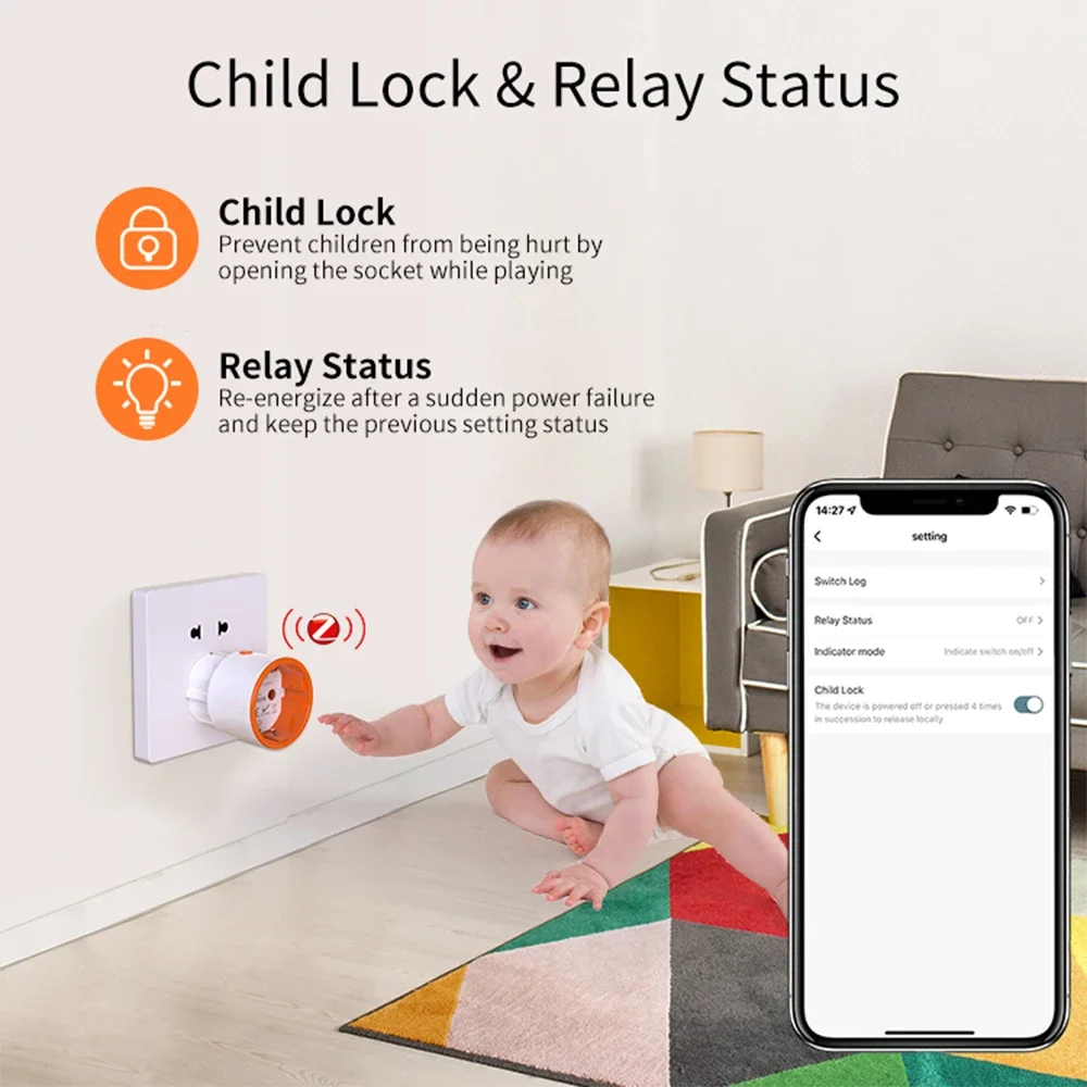 Smart Zigbee Power Plug Remote Control for Home