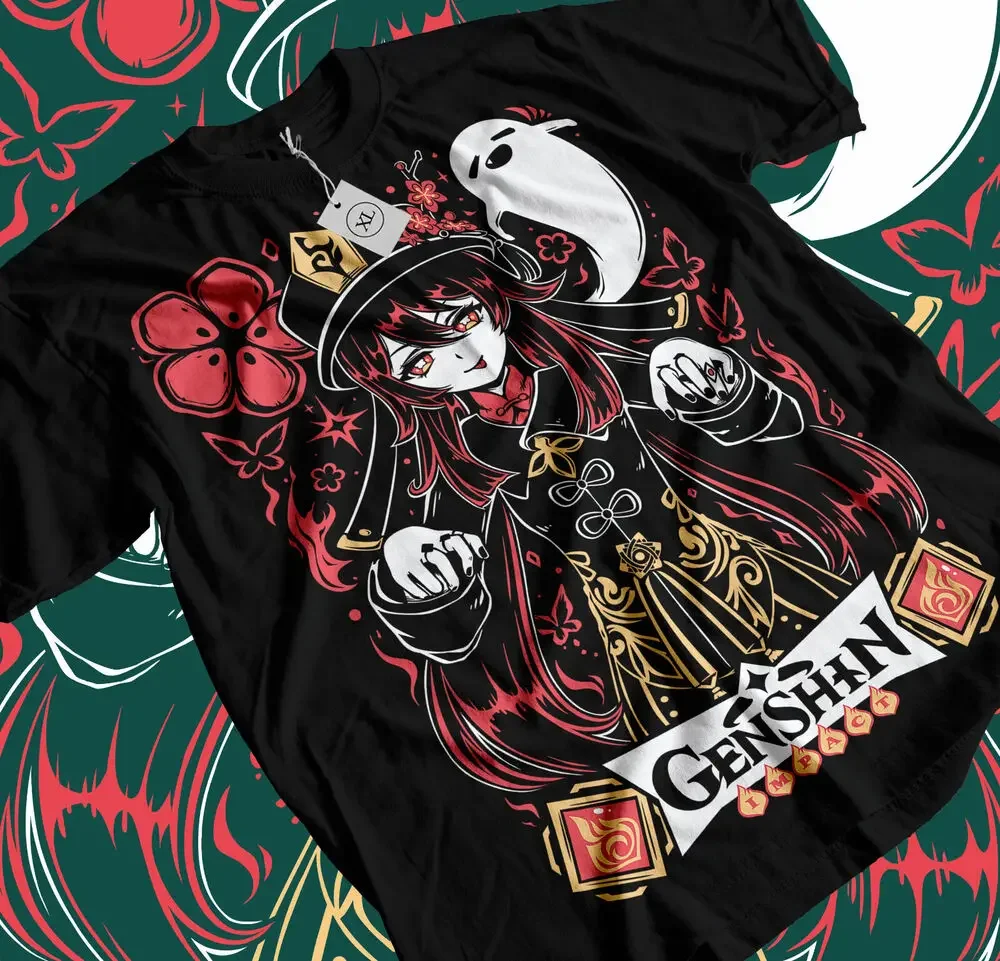 

Hu Tao T-shirt Genshin Impact gorou,Anime,Manga,Graphic Tee All Size