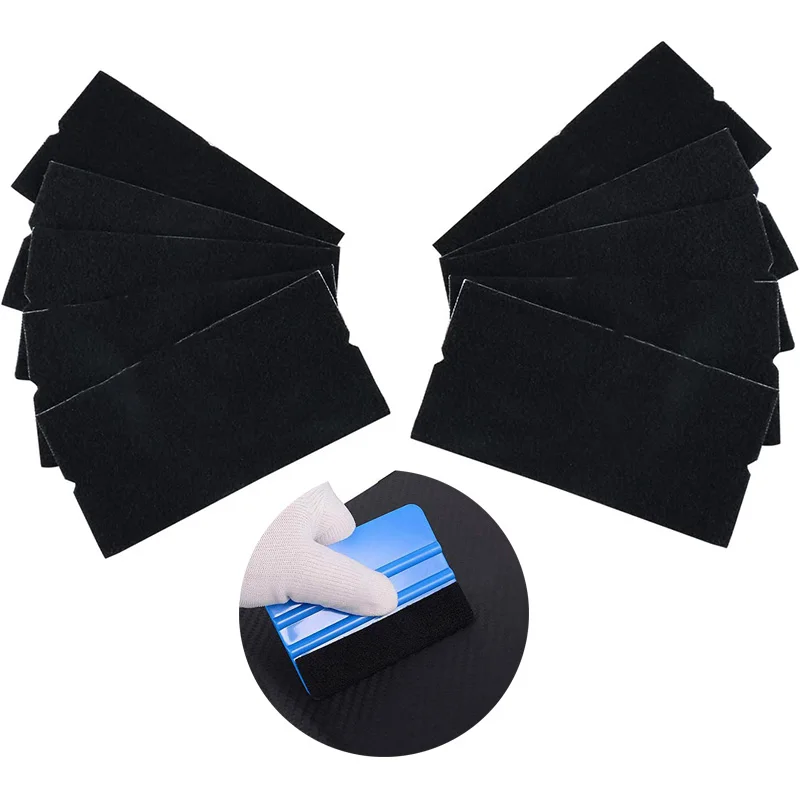 15Pcs Felt Cloth for Vinyl Film Scraper Car Wrap Fabric Felt Cloth for Carbon Fiber Hard Card Squeegee Window Tint Scraper 3
