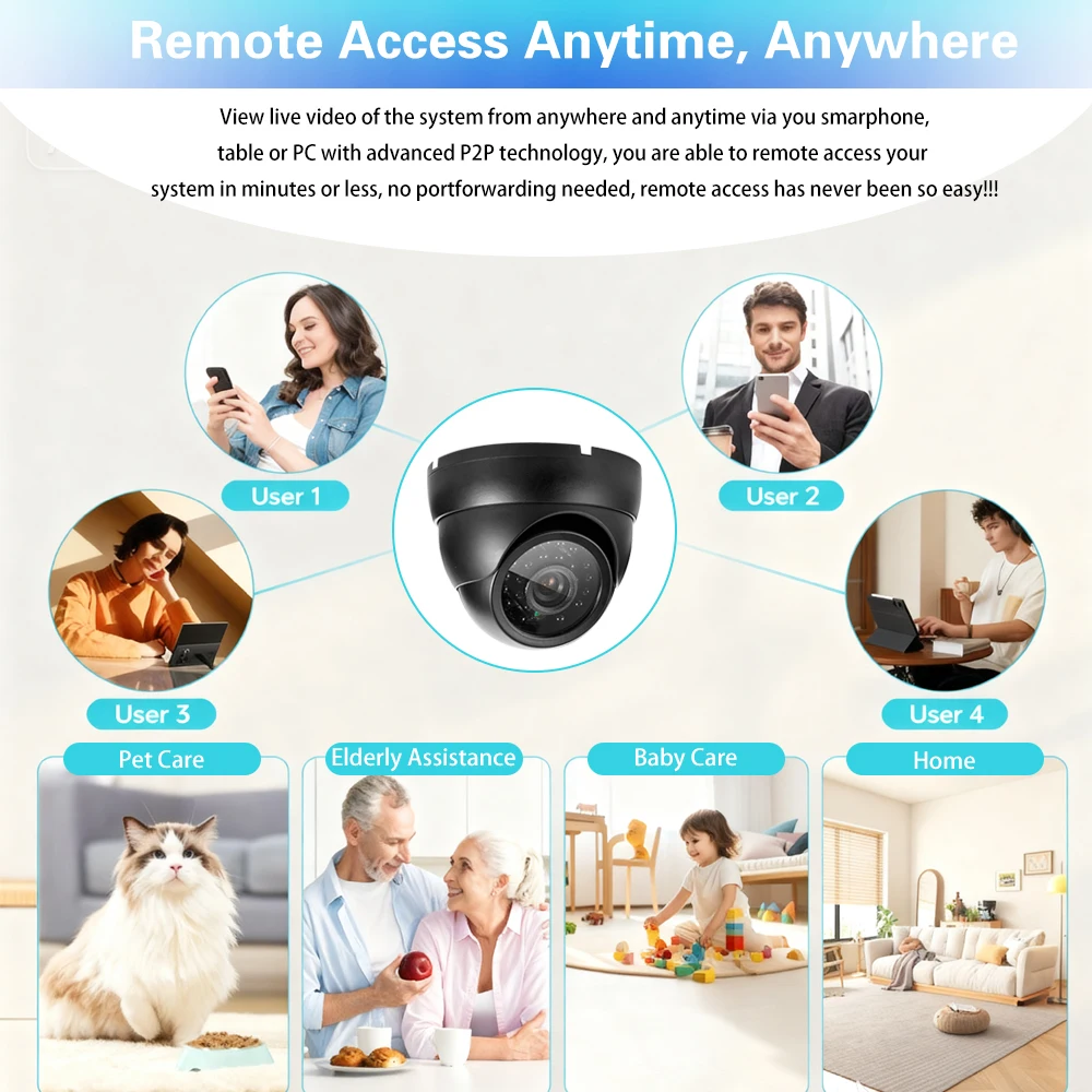 4K 8채널 POE NVR 8MP 스마트라이프 홈 H.265 보안 IPC 카메라 시스템 투야 8MP POE 카메라 실내외 비디오 감시 키트 세트