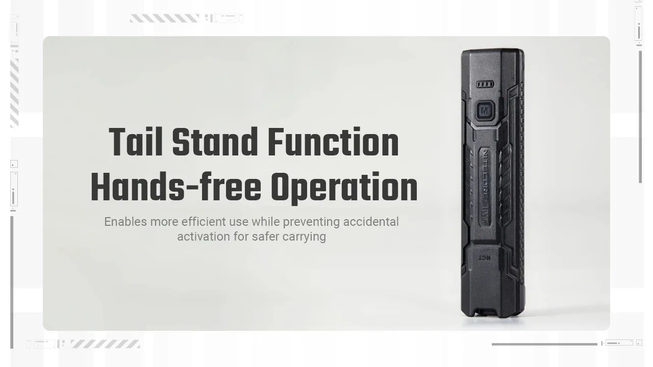 나이트코어 EDC07 데저트 블랙 USB-C 충전 1500루멘 LED 토치 손전등