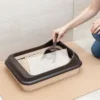 4Pcs Cat Litter Box Shield Clear Protective Scatter Guard Splash Urine Barrier Pet Litter Box Enclosure Accessories 6