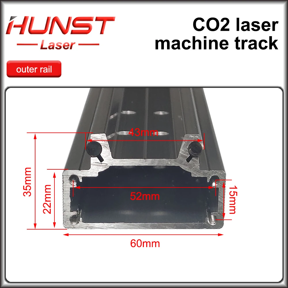 Hunst CO2 레이저 절단기 내부 가이드 레일 레이저 조각기 레이저 기계 예비 부품용 외부 슬라이드 레일