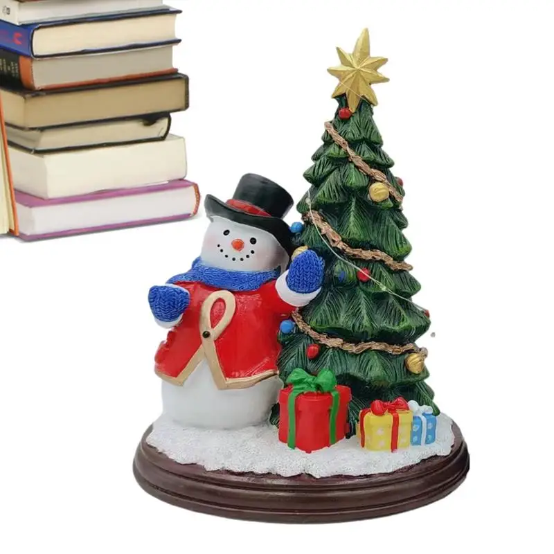 

Christmas Resin Santa Claus Ornaments Merry Christmas Decoration for Home Figurines Miniatures New Year Decoration