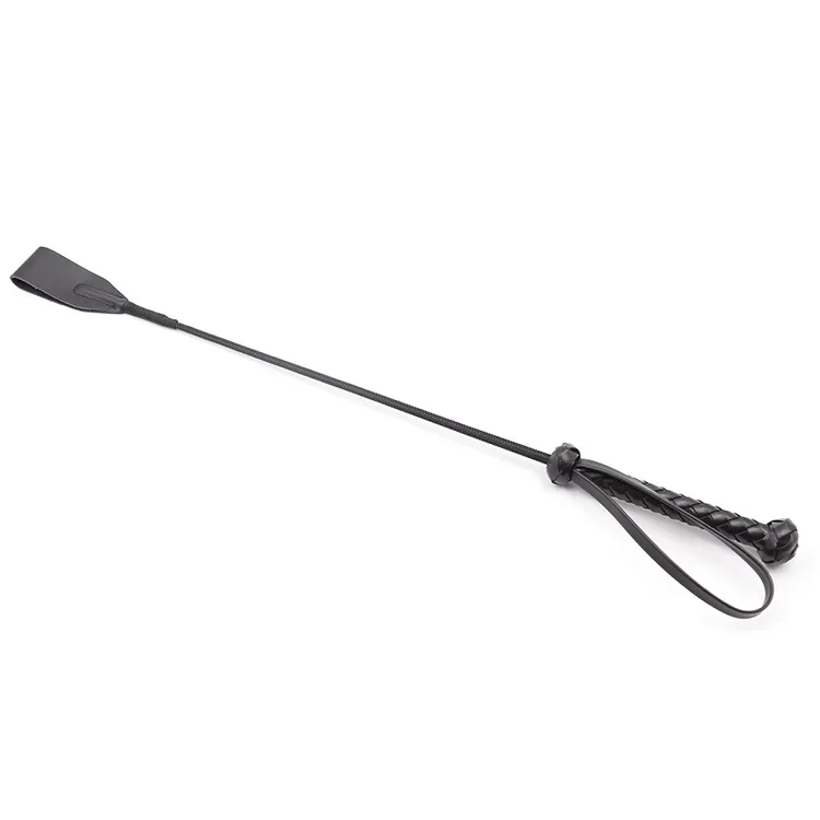 Training  Outdoor Sports Equestrian Durable Black PU Leather Portable Lightweight Horse Whip Non Slip Handle 5