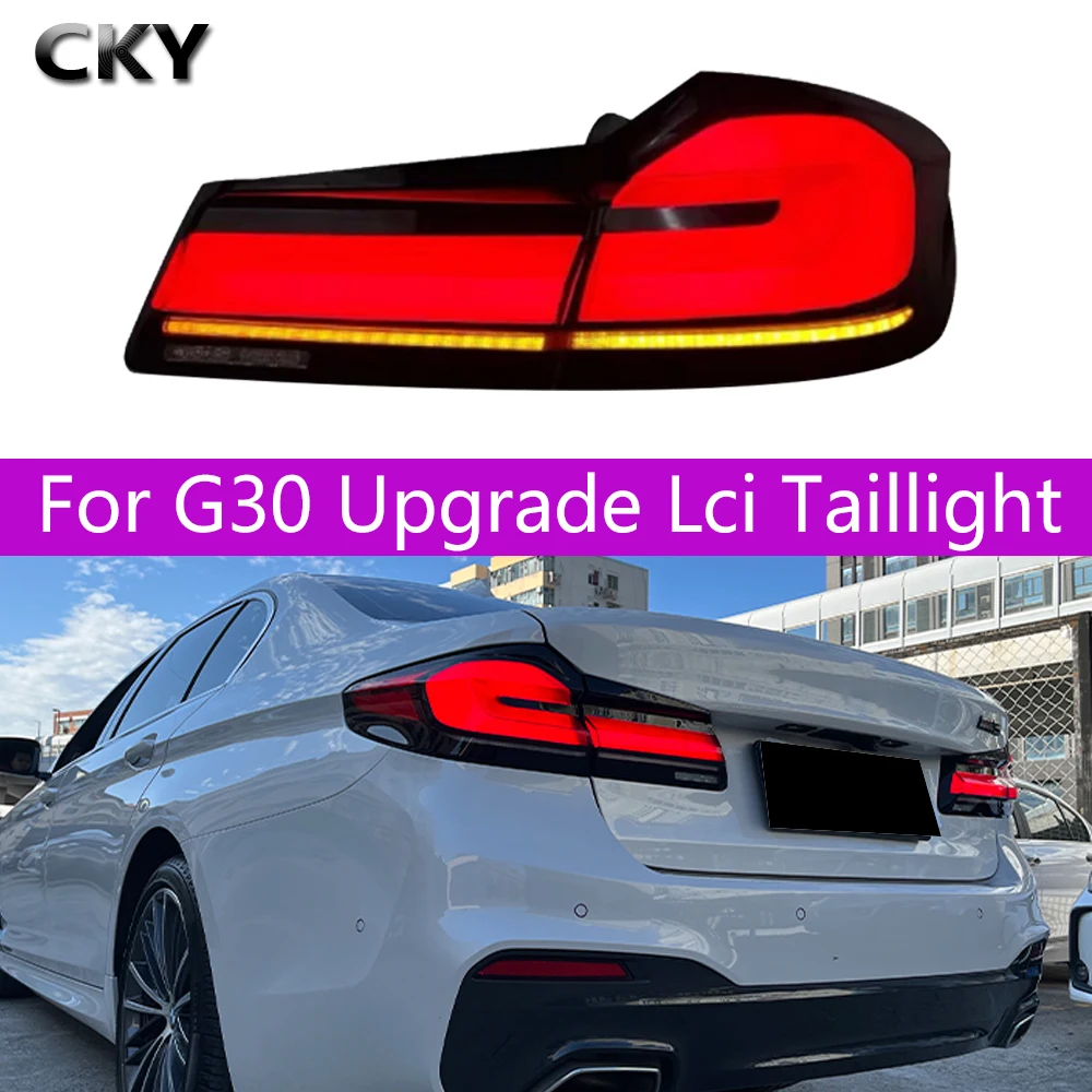 

LED Rear Light For BMX 5Series 2018-2021 G30 Taillight Smoked Upgrade Lci Car Modified Singal Lamps DRL Turning Brake Fog Lights