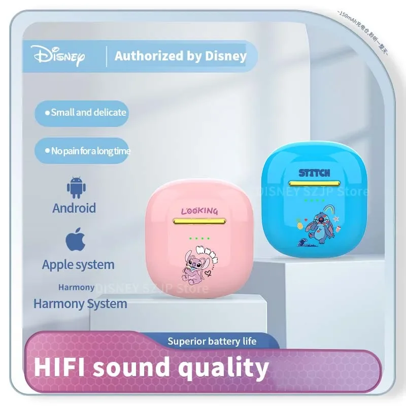 Disney Lilo & Stitch Angel Auricolari Bluetooth Wireless K8 Hifi Sound Cuffie Per Chiamate Hd Lunga Durata Della Batteria Abbigliamento Confortevole