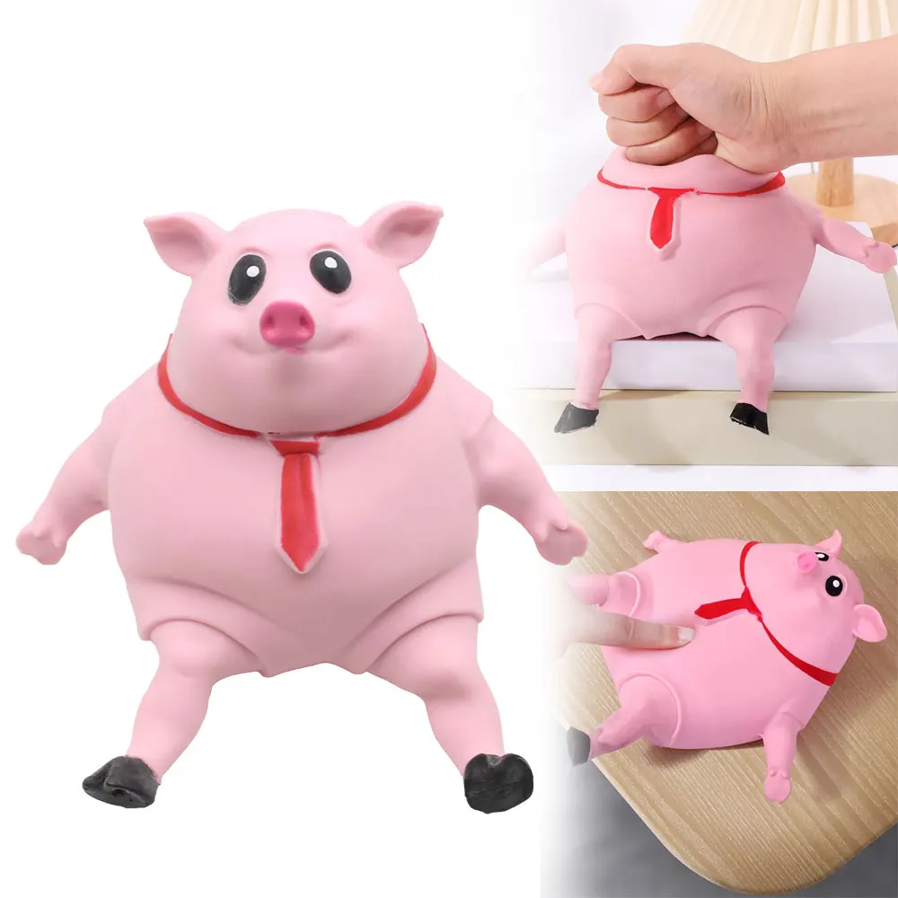 Squeeze Pink Pigs Antistress Toy Cute Squeeze Animals Lovely Piggy Doll Stress Relief Toy Decompression Toy Children Gifts 2