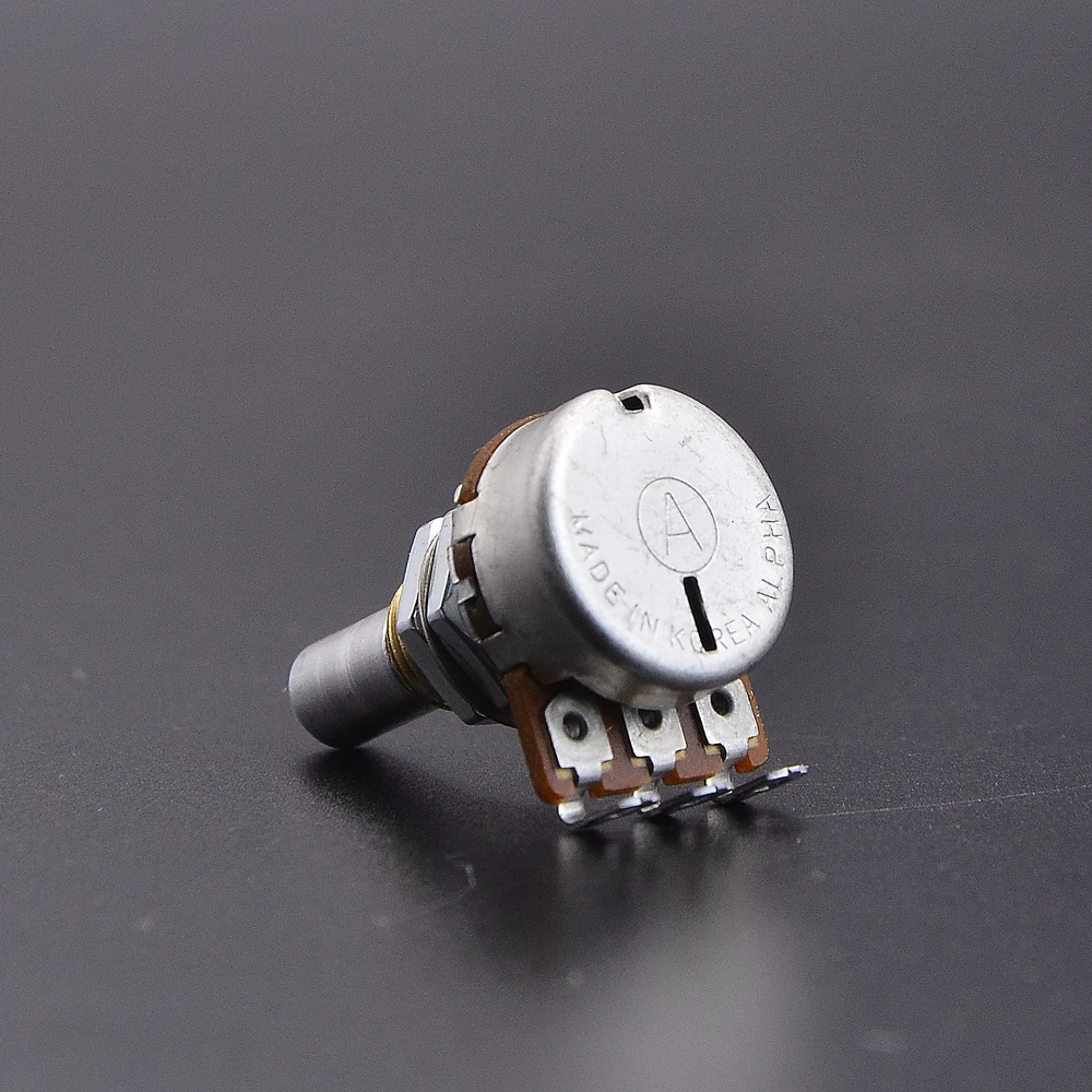 B50K/B100K Brass Bushing Solid Shaft Balance Potentiometer(POT) 1 Piece With Center Detent For Electric Bass