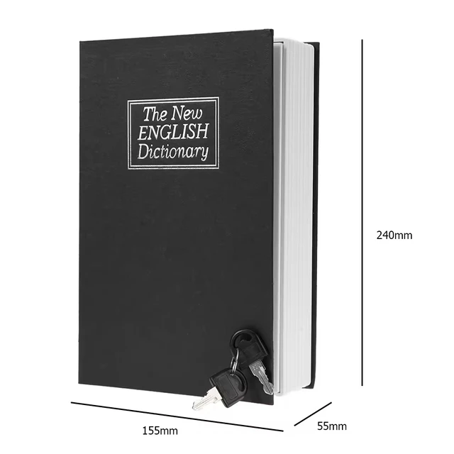 Dictionary Mini Book Safe Security Key Locker Money Hidden Secret Safe Key Safe Box Cash Money Coin Storage Jewellery Lock Boxes 4