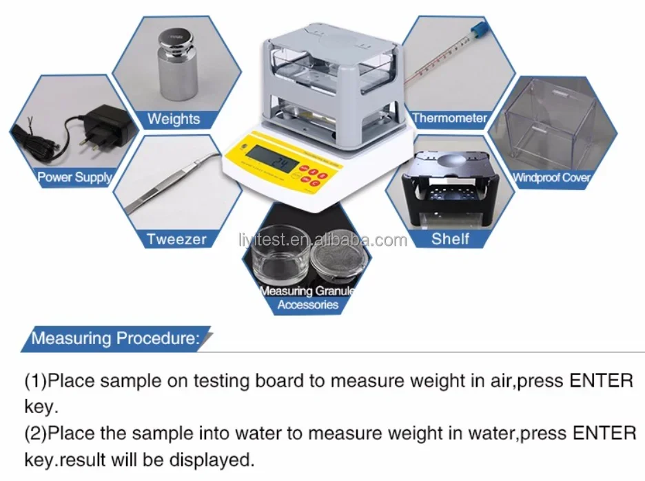 Precision Electronic Solids Densitometer Device