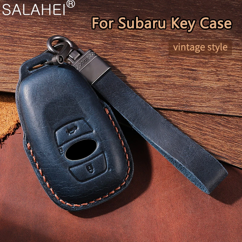 

3 Buttons Leather Car Key Case Cover Shell Holder For Subaru XV SV Forester BRZ Legacy Outback Impreza Trezia Levorg Accessories
