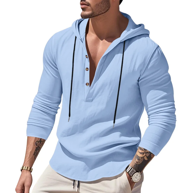 Mens Casual Autumn Winter Sweatshirt Long Sleeve Pullover Hoody