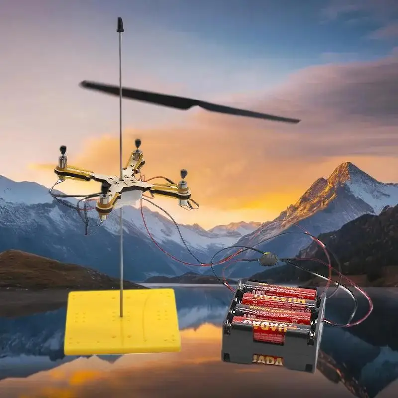 Drone DIY en Bois Kit Jouet Éducatif Enfant - Expérience Scientifique
