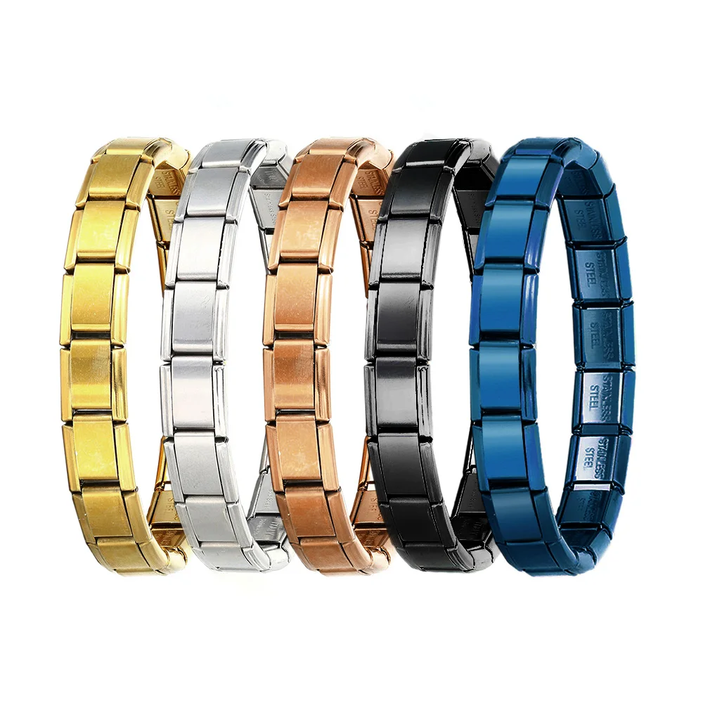 

Y2k Gold Color Plated Italian Bracelet Link Charm DIY Jewelry Making hand chain