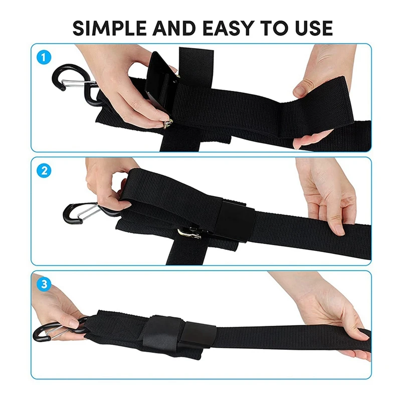 

4-Pack Boat Trailer Transom Tie-Down Straps,2In X 4Ft Adjustable Transom Straps With Quick Release Buckle