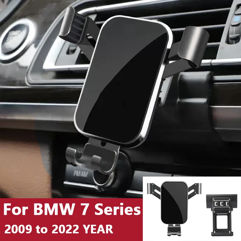

For Car Cell Phone Holder Air Vent Mount GPS Gravity Navigation Accessories for BMW 7 Series 2009 to 2022 YEAR