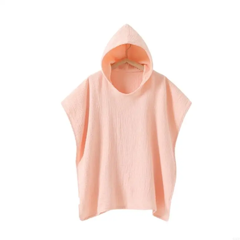 Q1FE Baby Bath Towel Newborn Cape Towels Cotton Hooded Beach Towel Soft Poncho Kids Bathing Stuff Infant Washcloth