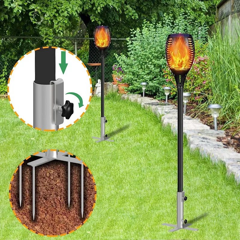 Beach Umbrella Base , Umbrella Stake With Design, Heavy Duty Metal Ground Grass Holder Stands Patio Holder Base