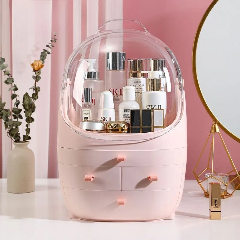 

Cosmetics Storage Box Table Top Lipstick Skin Care Products Organizing Box Dresser Drawer Large Capacity Dust-proof Cupboard