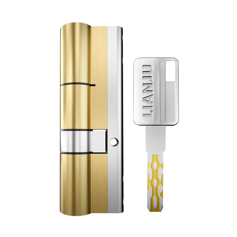 65-115MM Lock Cylinder Hardware Door Skew Lock AB Cylinder Key Elongated Core Anti-theft Entry Brass Door Lock 8 Pieces Keys door lock