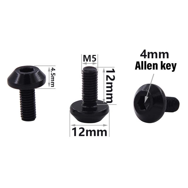 4 Pcs Bicycle Water Bottle Cage Bolt Cycling Accessories Kettle Holder Aluminum M5 Screw Handle Bikes Part for MTB Road Bike 6
