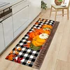 Thanksgiving Pumpkin Maple Leaf Kitchen Floor Mat Decor Carpet for Living Room Bedroom Hallway Balcony Rugs Anti-Slip Doormat 5