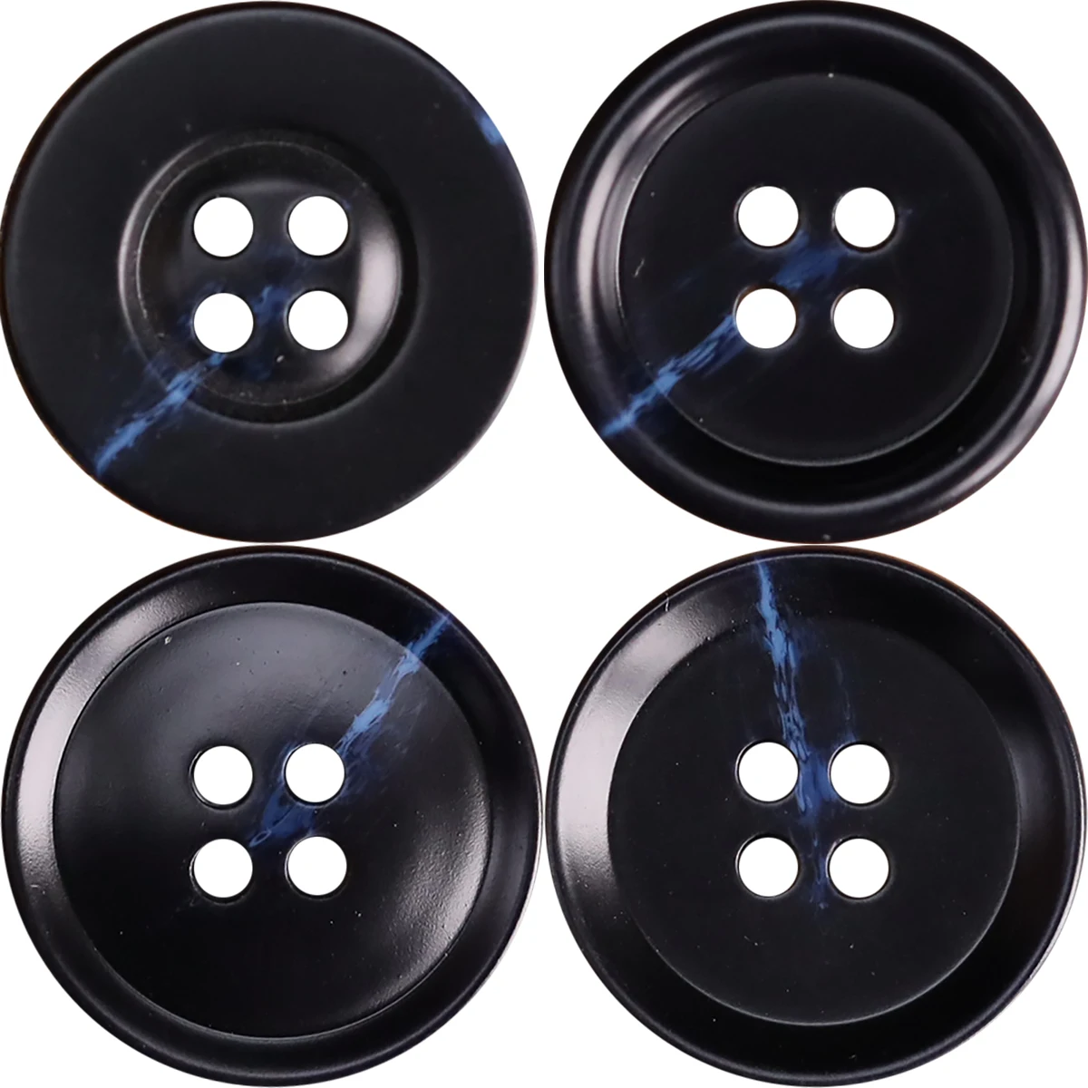 10pcs Blue Mens Classic Suit Buttons For Clothing Matte Wide Rim Round Sewing Accessories Curved Rim Womens Coat Sweater Knit 5