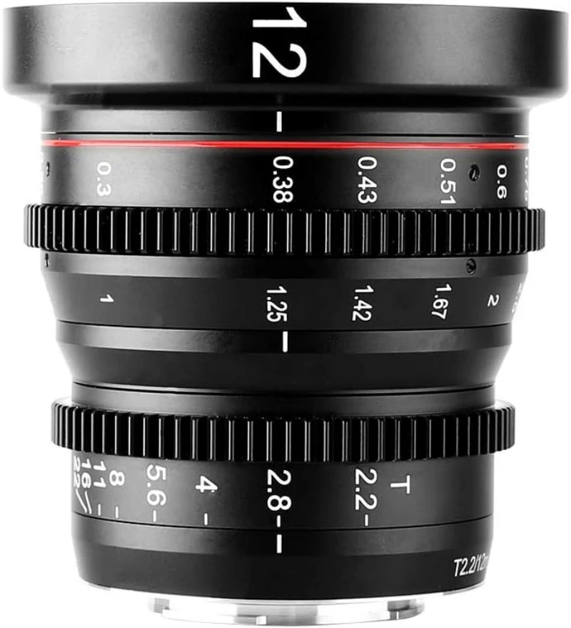 Meike 12 мм T2.2 фиксированный кинообъектив с ручной фокусировкой для M43 Micro Four Thirds MFT Mount Cameras BMPCC 4K ZCAM E2